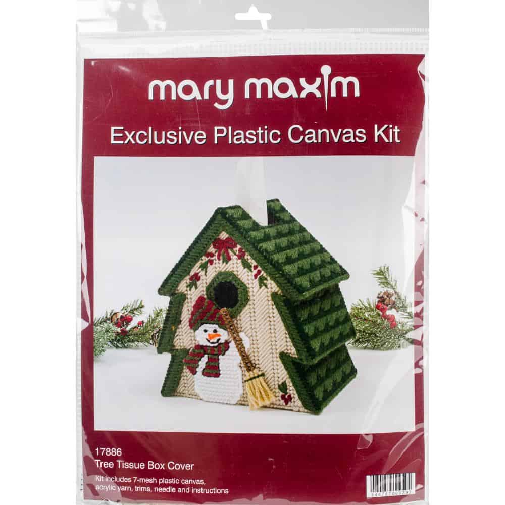 Cardinal Tissue Box Cover, plastic canvas kit (Mary Maxim)